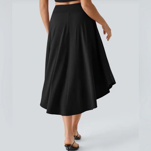 NWT HALARA Breezeful High Waisted Tie Side Split 2-in-1 Curved Hem Skirt. XL - Picture 4 of 14
